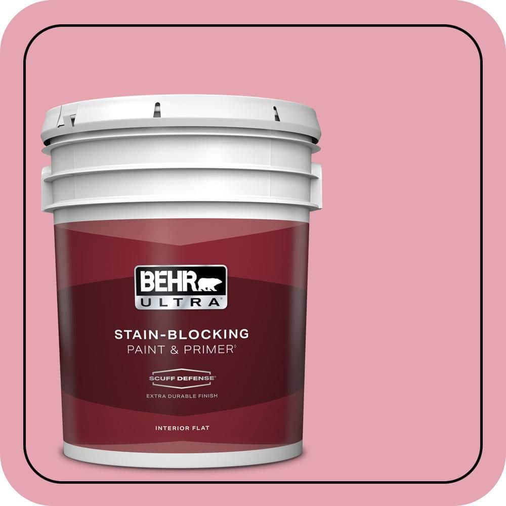 BEHR ULTRA 5 gal. #P140-3 Love At First Sight Extra Durable Flat Interior Paint & Primer