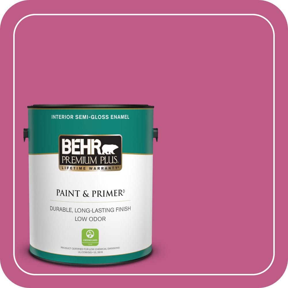 BEHR PREMIUM PLUS 1 gal. #P120-5 Beauty Queen Semi-Gloss Enamel Low Odor Interior Paint & Primer
