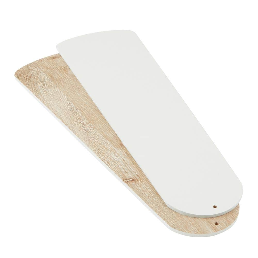 Commercial Electric 42 in. White/Oak Indoor Reversible Replacement Fan Blades (5-Pack) (3)
