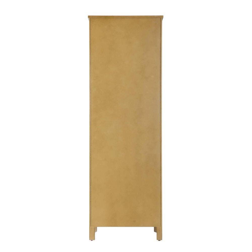 TIMELESS HOME 24 in. W x 18 in. D x 72 in. H Beige Freestanding Linen Cabinet (3)