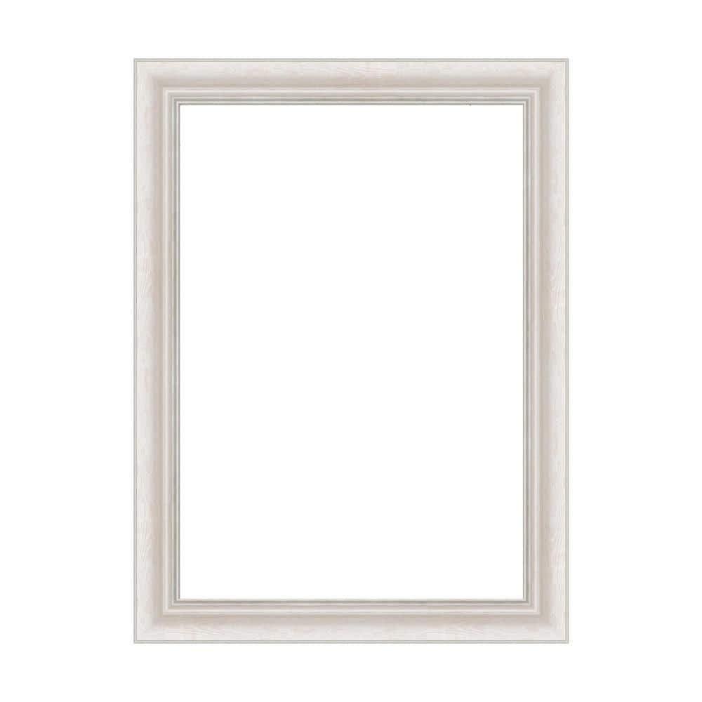 Amanti Art Mirror Makeover Trio Whitewash Silver 23.25 in. W x 31.25 in. H Bathroom Mirror Frame Border Kit-Fits a 22 x 30 mirror (1)