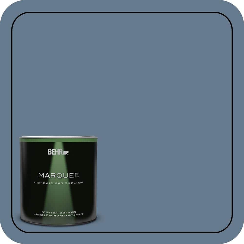 BEHR MARQUEE 1 qt. #S510-5 Skinny Jeans Semi-Gloss Enamel Exterior Paint & Primer