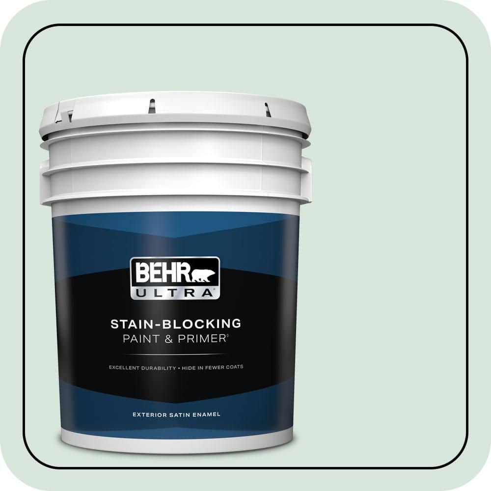 BEHR ULTRA 5 gal. #S420-1 New Day Satin Enamel Exterior Paint & Primer