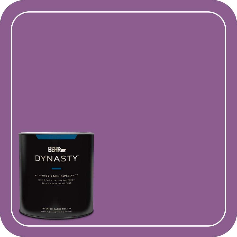 BEHR DYNASTY 1 qt. #P100-6 Chakra Satin Enamel Interior Stain-Blocking Paint and Primer