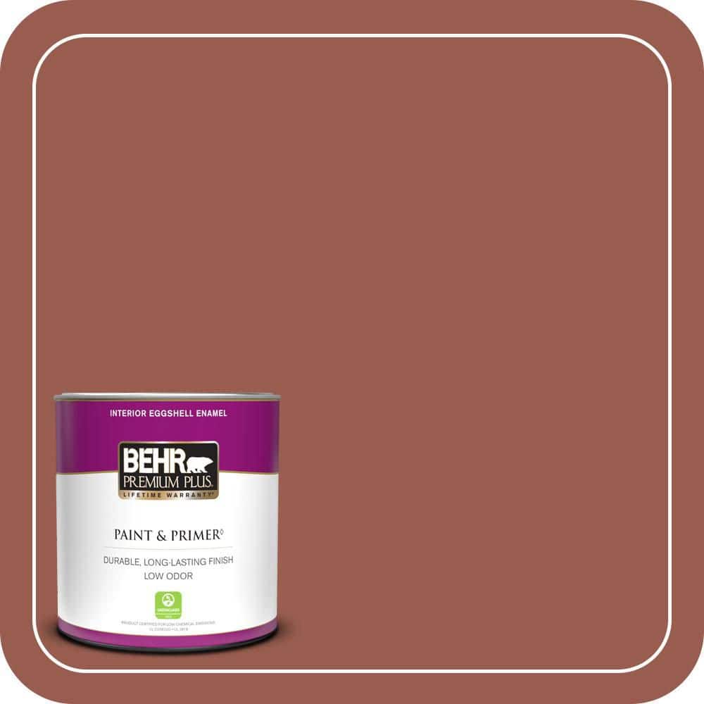 BEHR PREMIUM PLUS 1 qt. #S160-6 Red Potato Eggshell Enamel Low Odor Interior Paint & Primer