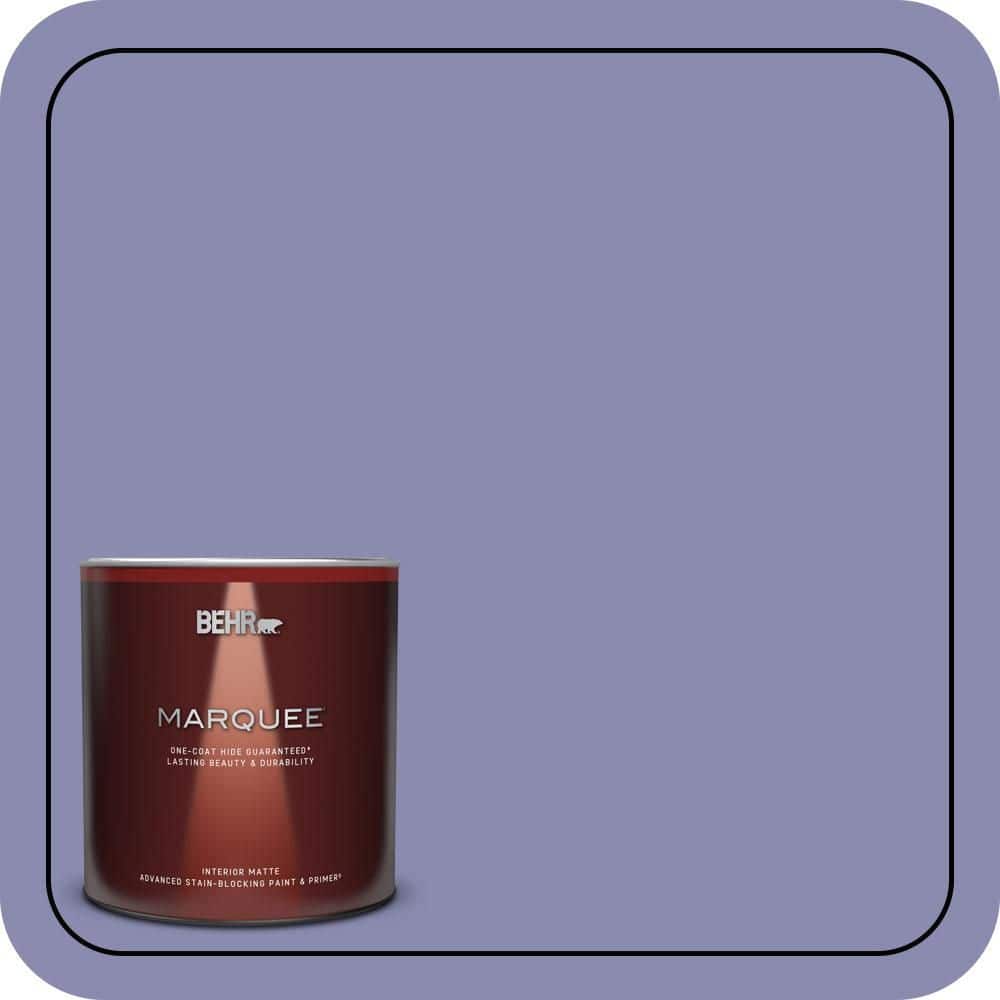 BEHR MARQUEE 1 qt. #M550-5 Violet Aura One-Coat Hide Matte Interior Paint & Primer
