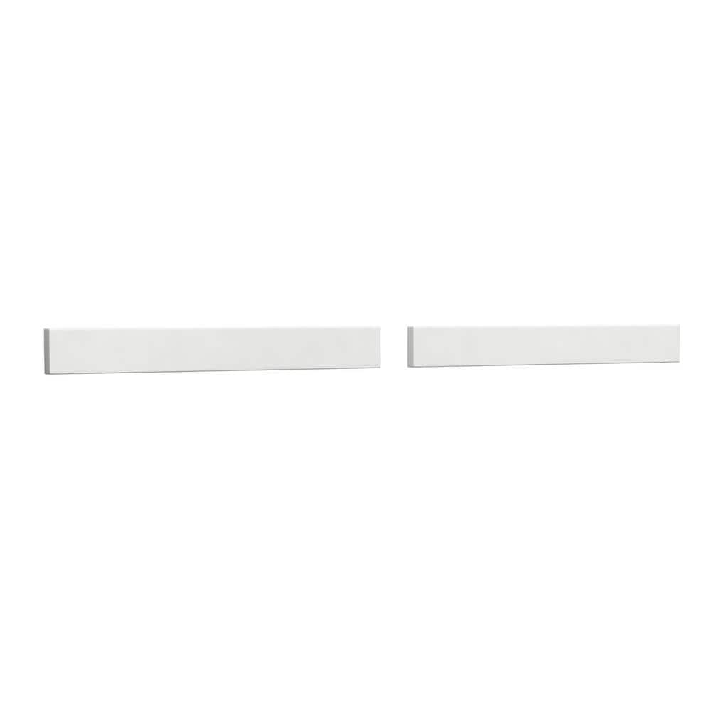 Wyndham Collection 54 in. W Quartz Vanity Backsplash in White (1)