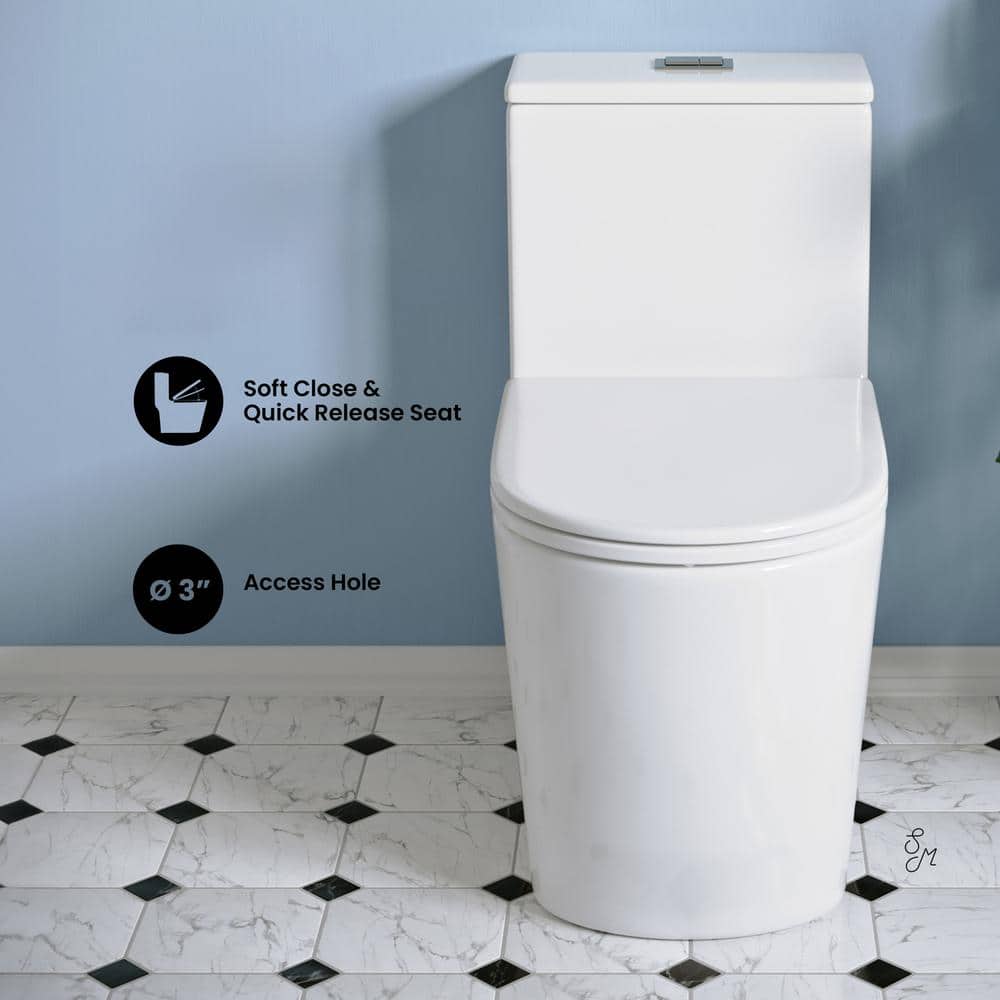 Swiss Madison Liberte One-Piece 1.1/1.6 GPF Dual Flush Elongated Toilet in White (3)