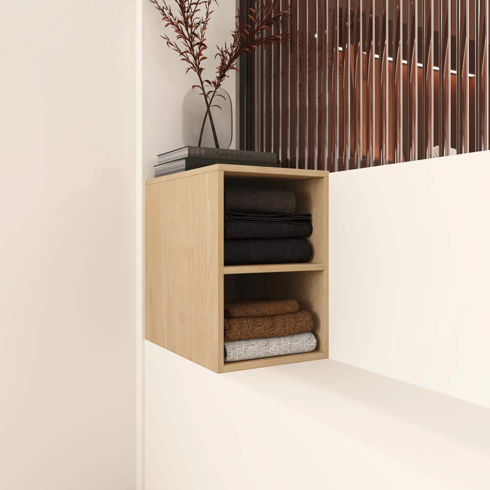 Cesicia 12 in. W x 18 in. D x 18 in. H Bathroom Storage Wall Cabinet in Light Oak (3)