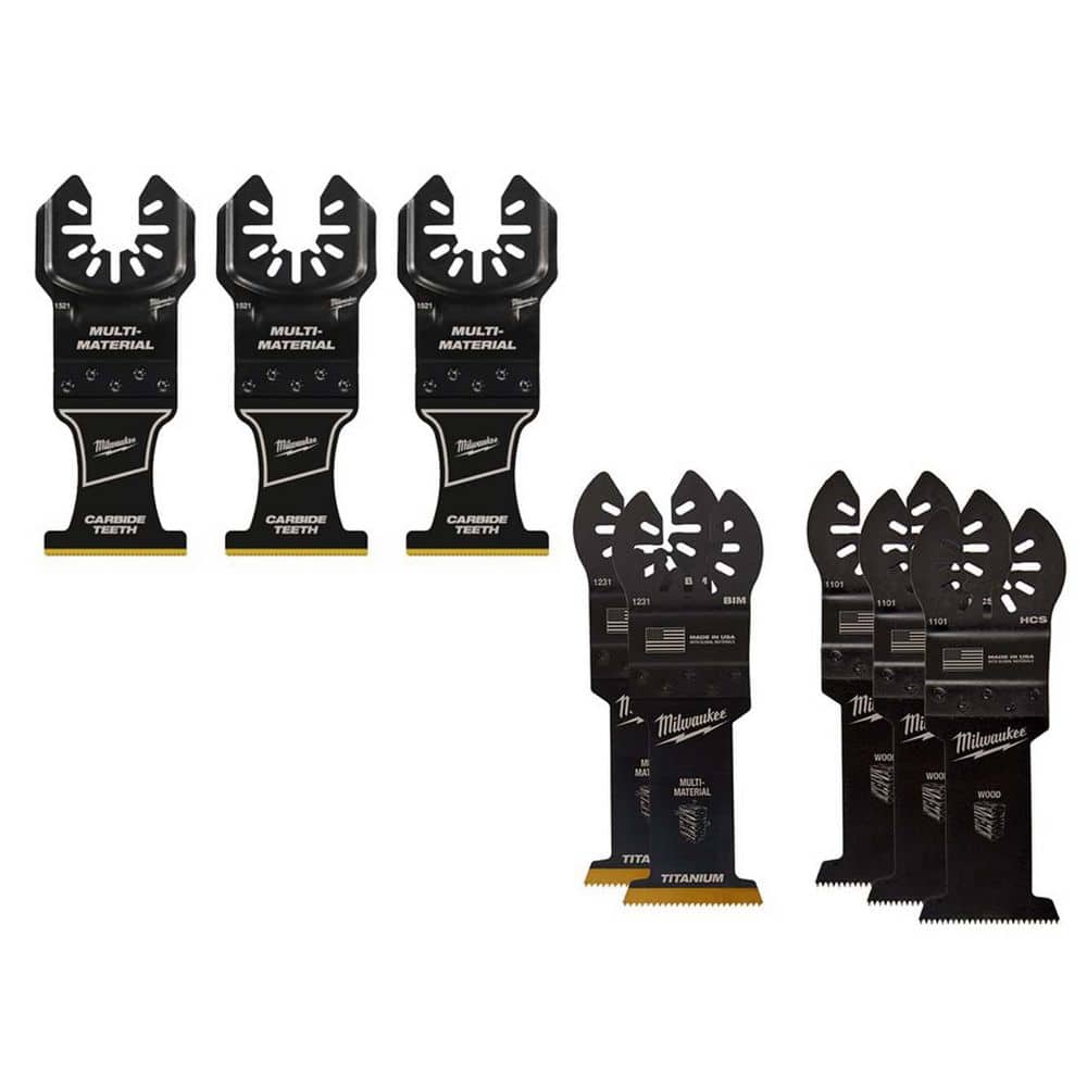 Milwaukee 1-3/8 in. Carbide TPI Univ Fit Xtreme Wood & Metal Cutting Multi-Tool Oscillating Blade (3-Pack) w/ 5PC OMT SET