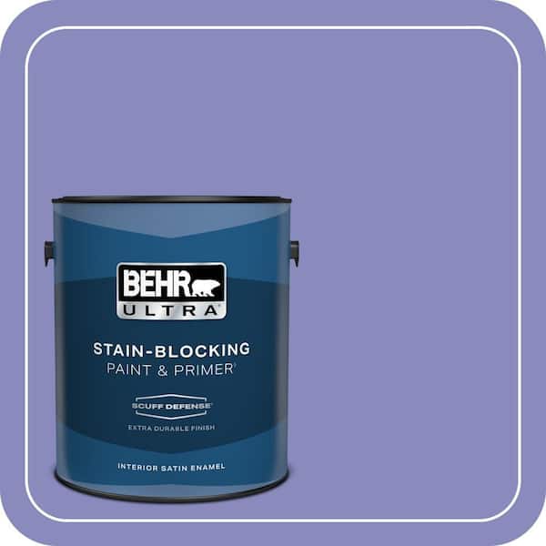 BEHR ULTRA 1 gal. #620B-5 Pristine Petal Extra Durable Satin Enamel Interior Paint & Primer (2)