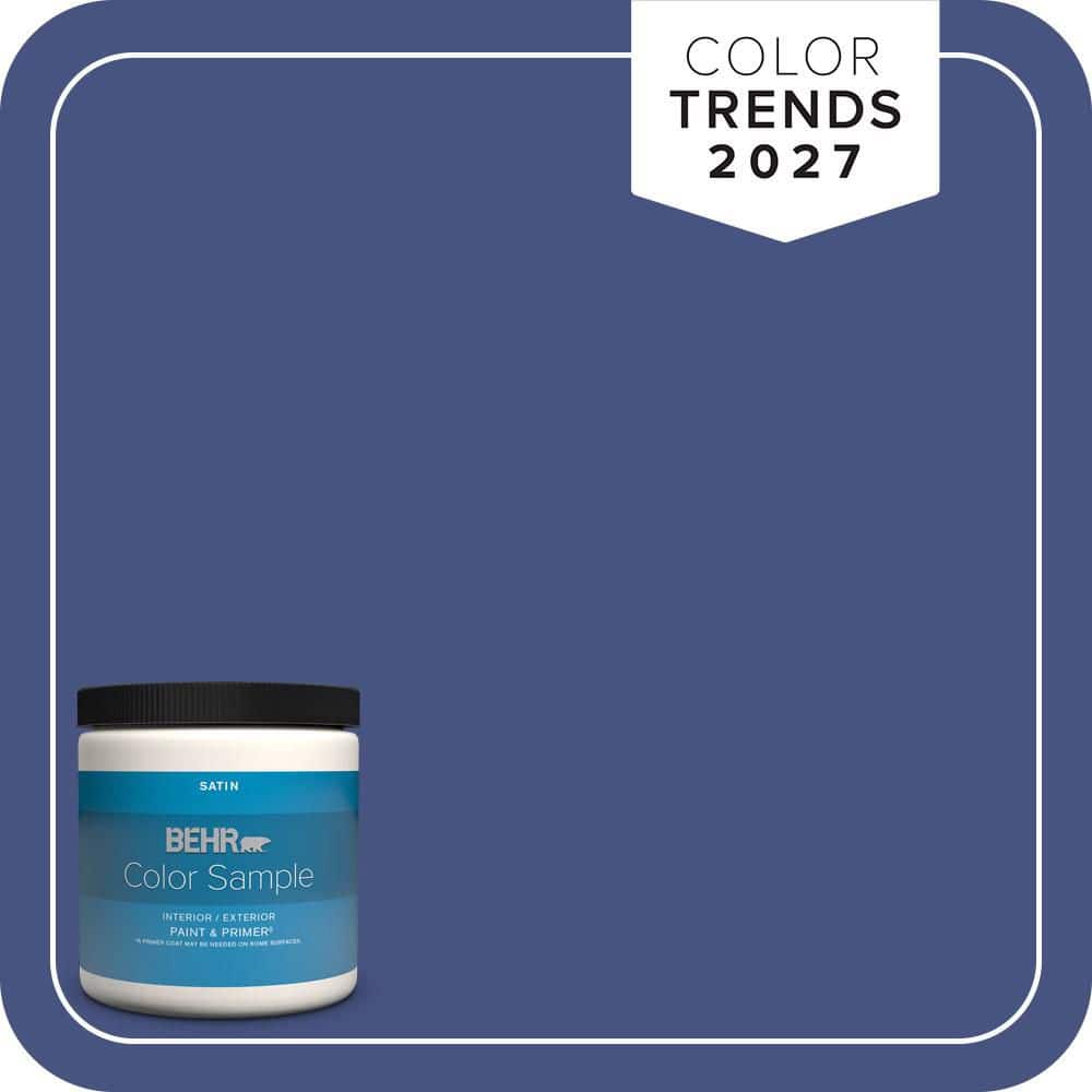BEHR PREMIUM PLUS 8 oz. #PPU15-02 Mozart Satin Enamel Interior/Exterior Paint & Primer Color Sample