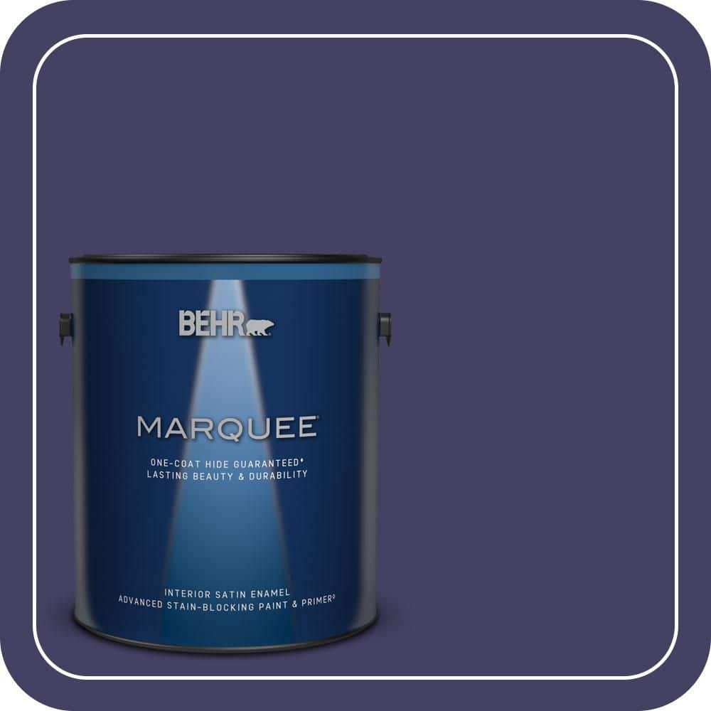 BEHR MARQUEE 1 gal. #MQ5-44 Heraldic One-Coat Hide Satin Enamel Interior Paint & Primer