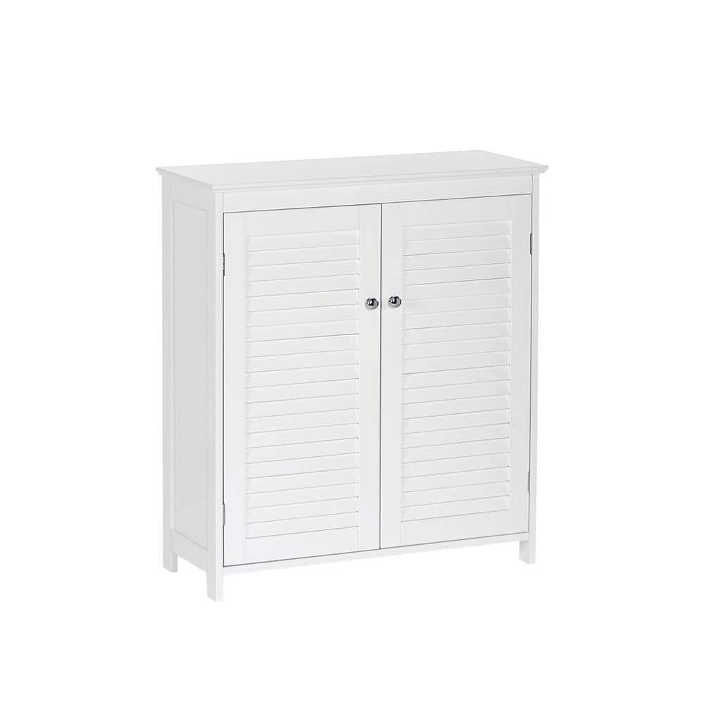RiverRidge Home Ellsworth 28.44 in. W x 11.75 in. D x 32 in. H White Linen Cabinet Bathroom and Laundry Storage Floor Cabinet with Doors (2)