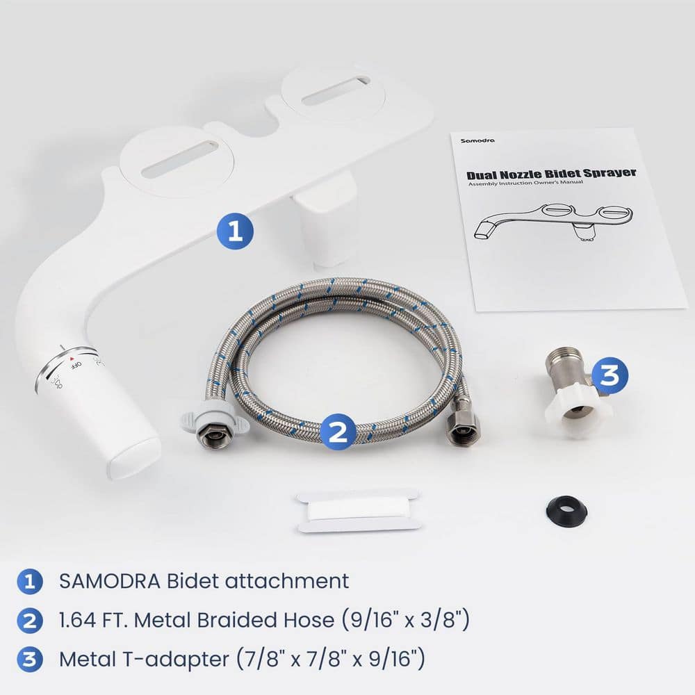 Wudkey Ultra-Slim Hygienic Bidet Attachment for Existing Toilets with Adjustable Water Pressure and Dual Nozzle Modes (2)