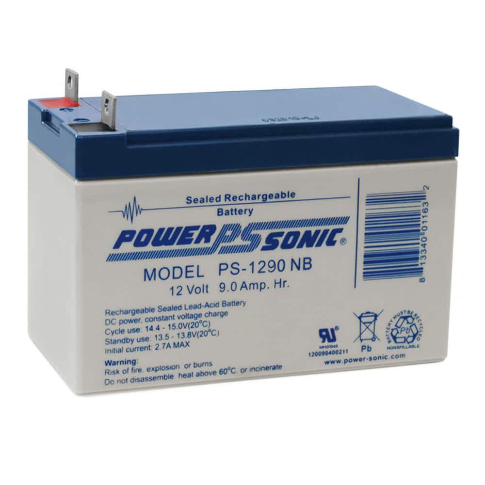 Power-Sonic 12-Volt 9 Ah NB Terminal Sealed Lead Acid (SLA) Rechargeable Battery