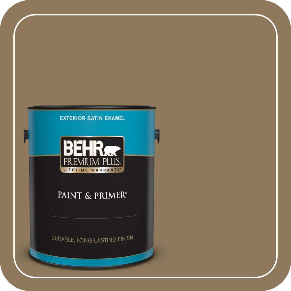 BEHR PREMIUM PLUS 1 gal. #N300-6 Archaeological Site Satin Enamel Exterior Paint & Primer