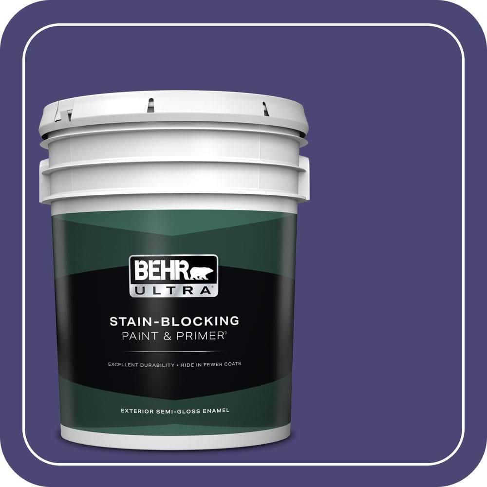 BEHR ULTRA 5 gal. #MQ5-43 Dramatist Semi-Gloss Enamel Exterior Paint & Primer