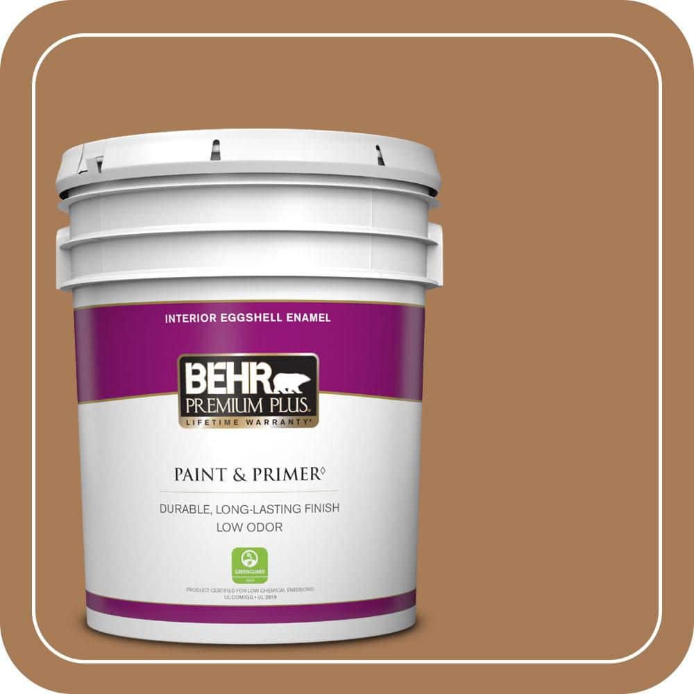 BEHR PREMIUM PLUS 5 gal. #S270-7 Antique Penny Eggshell Enamel Low Odor Interior Paint & Primer