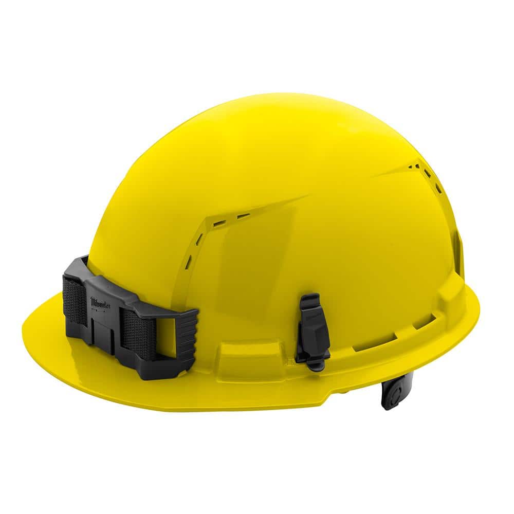 Milwaukee BOLT Yellow Type 1 Class C Front Brim Vented Hard Hat with 6-Point Ratcheting Suspension (10-Pack)