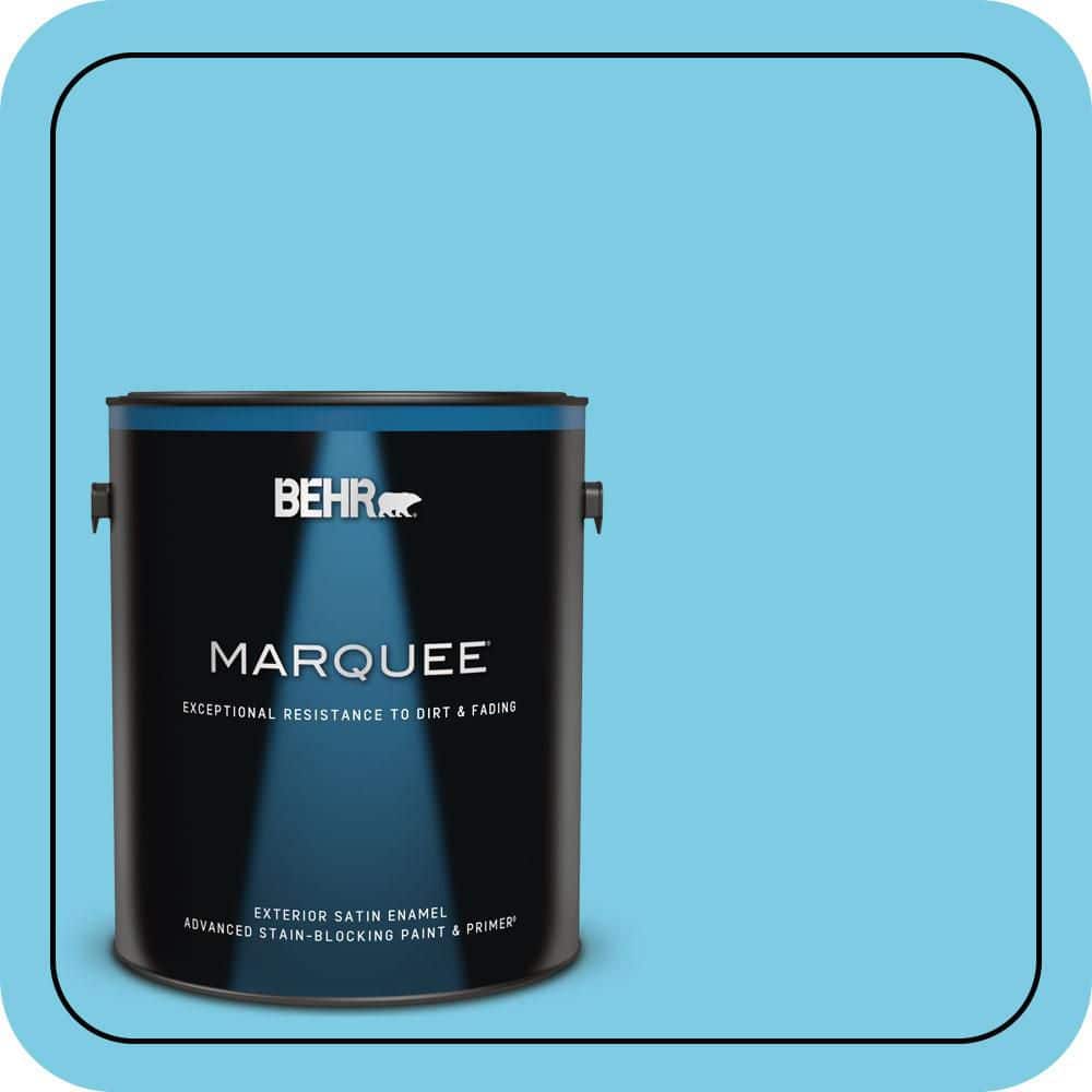 BEHR MARQUEE 1 gal. #P490-3 Big Chill Satin Enamel Exterior Paint & Primer