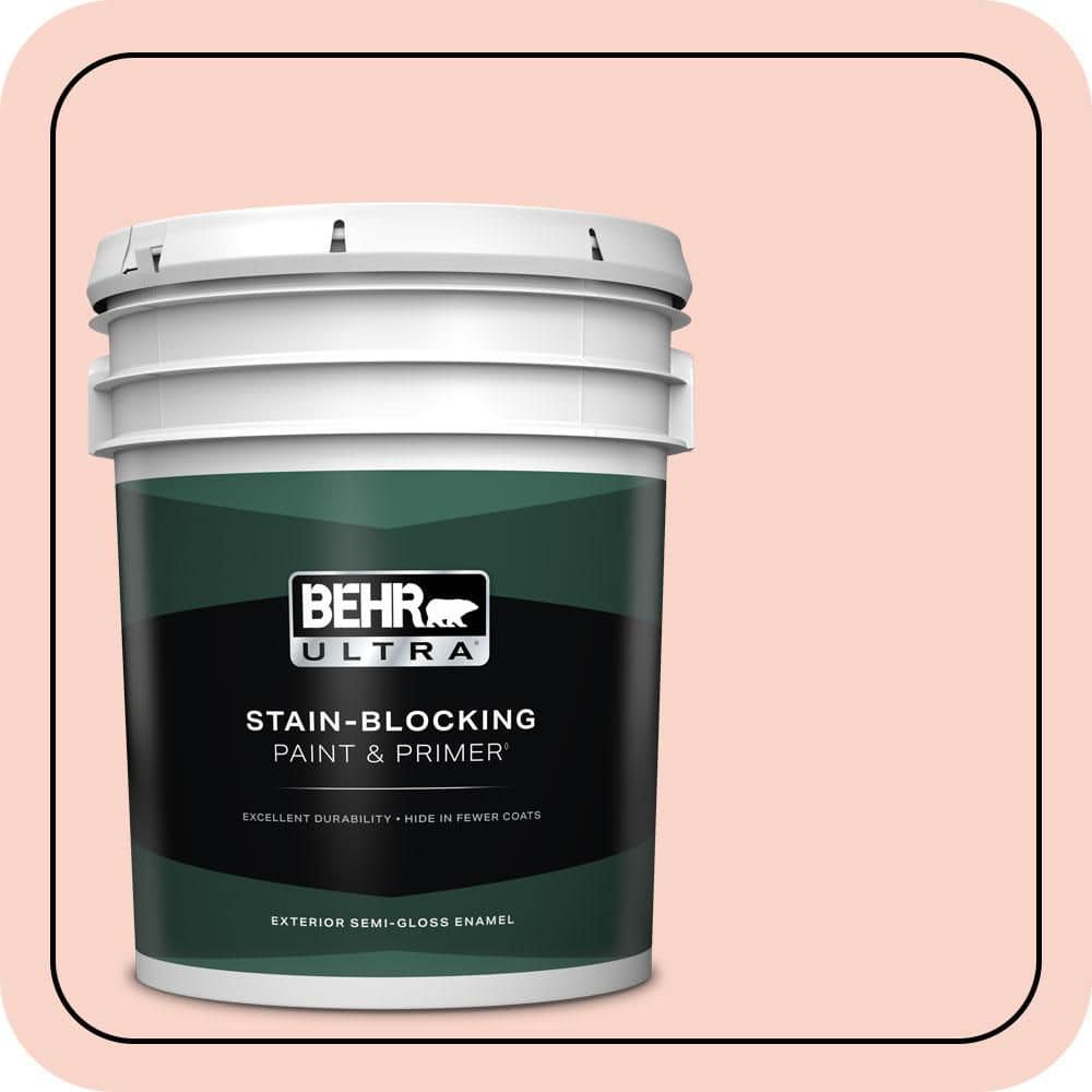 BEHR ULTRA 5 gal. #P180-1 Deco Shell Semi-Gloss Enamel Exterior Paint & Primer