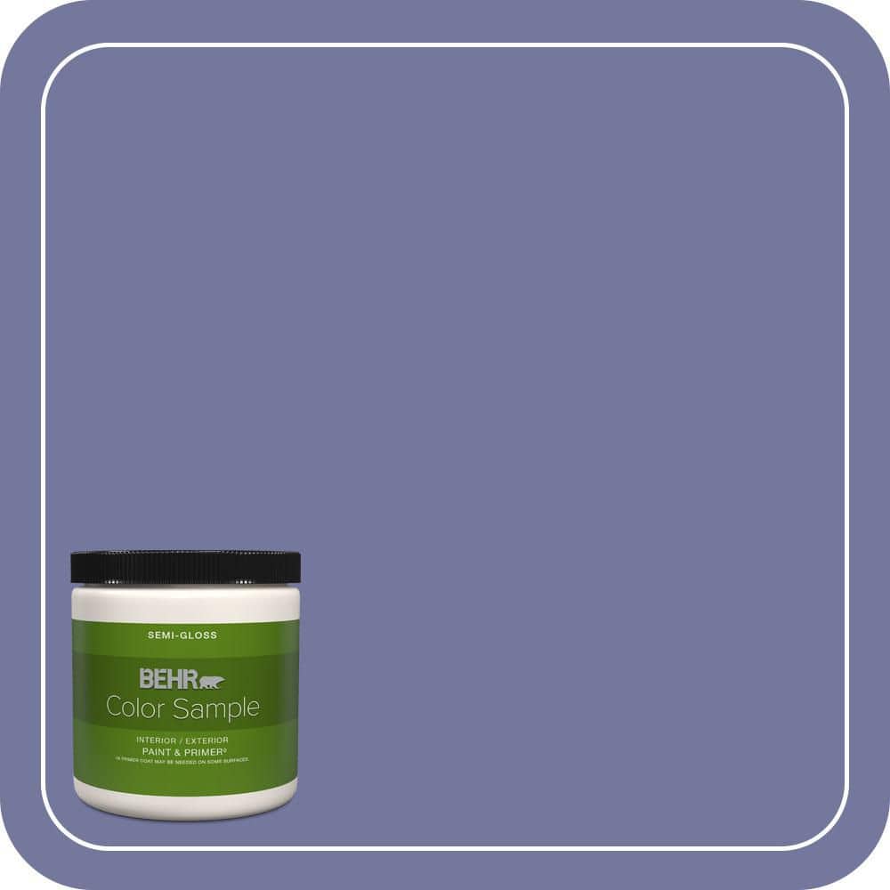 BEHR PREMIUM PLUS 8 oz. #630D-6 Palace Purple Semi-Gloss Interior/Exterior Paint & Primer Color Sample