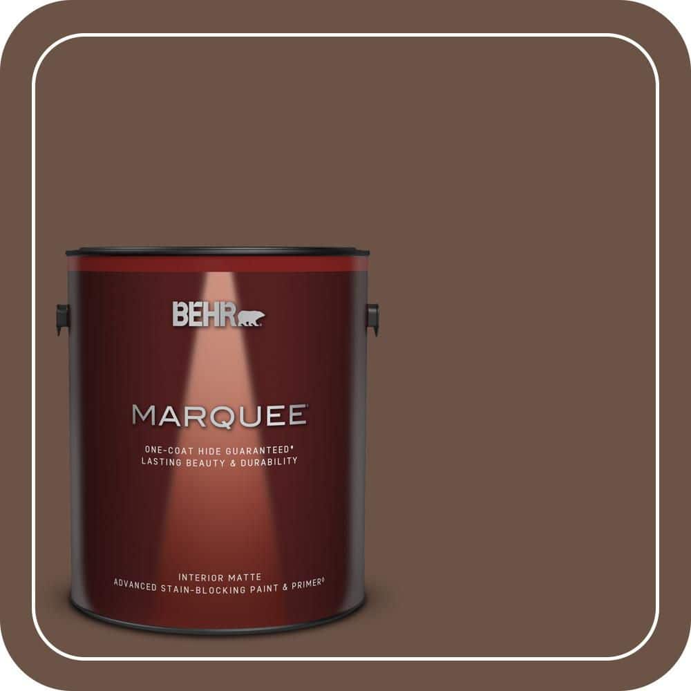 BEHR MARQUEE 1 gal. #N190-7 Moose Trail One-Coat Hide Matte Interior Paint & Primer (1)