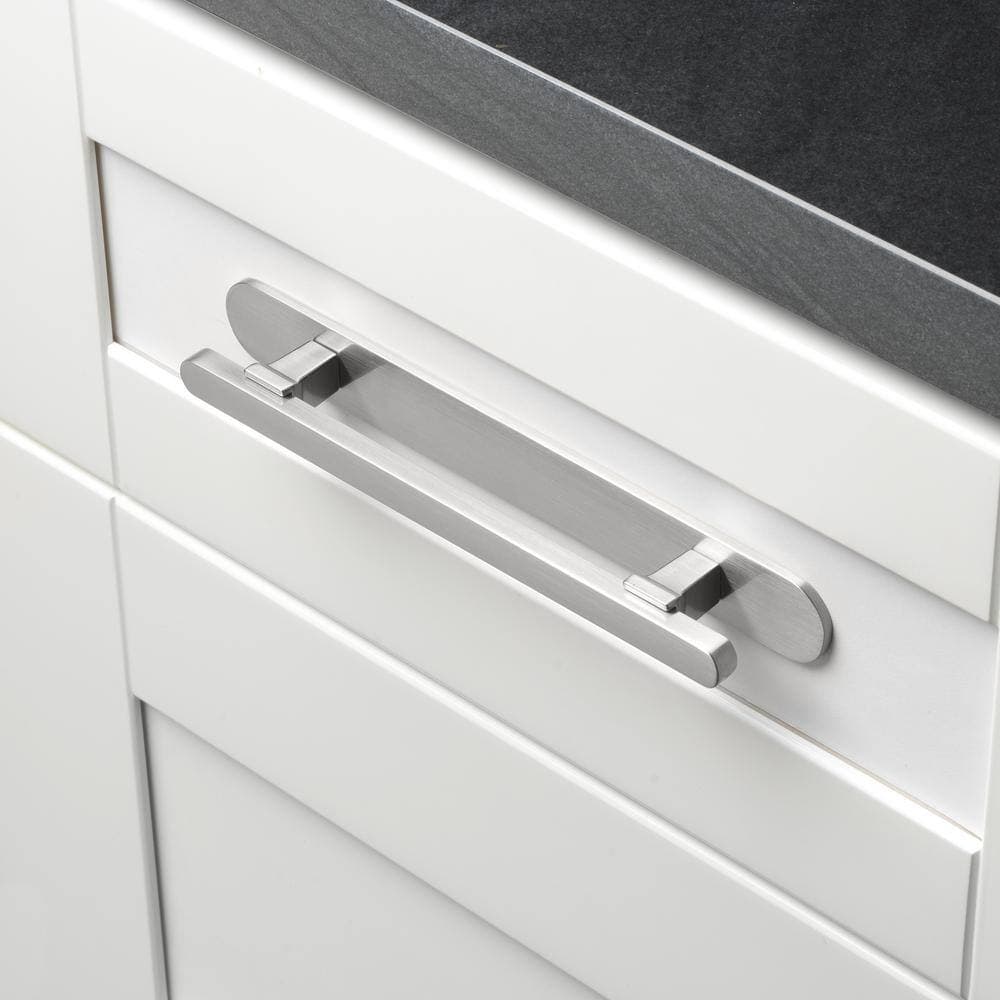 GLIDERITE 8 in. Rounded Cabinet Backplate 5-1/16 in. Center to Center, 8343-128-SN (2)