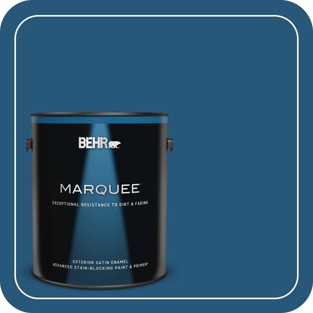 BEHR MARQUEE 1 gal. #S-H-560 Royal Breeze Satin Enamel Exterior Paint & Primer