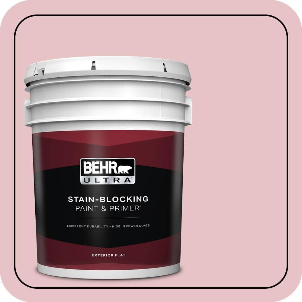 BEHR ULTRA 5 gal. #S140-2 Cranapple Cream Flat Exterior Paint & Primer