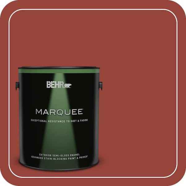 BEHR MARQUEE 1 gal. #PPU2-17 Morocco Red Semi-Gloss Enamel Exterior Paint & Primer (2)