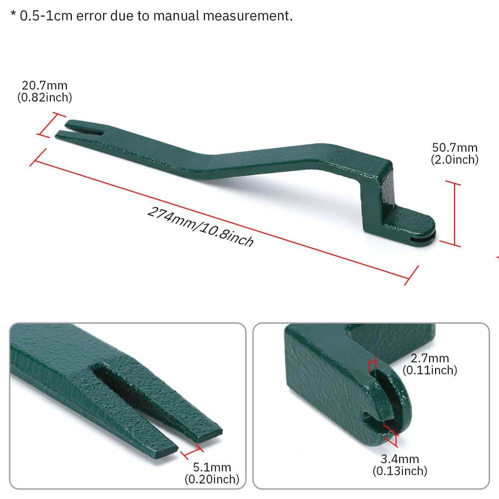 NVNOO 10.8 in. Roof Safety Tool for Professional Roofing Tools, Equipment Nail Installer and Puller Pitch Hopper (2)