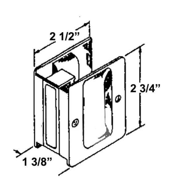 Barton Kramer 2-3/4 in. Pocket Door Bronze Passage Lock (2)