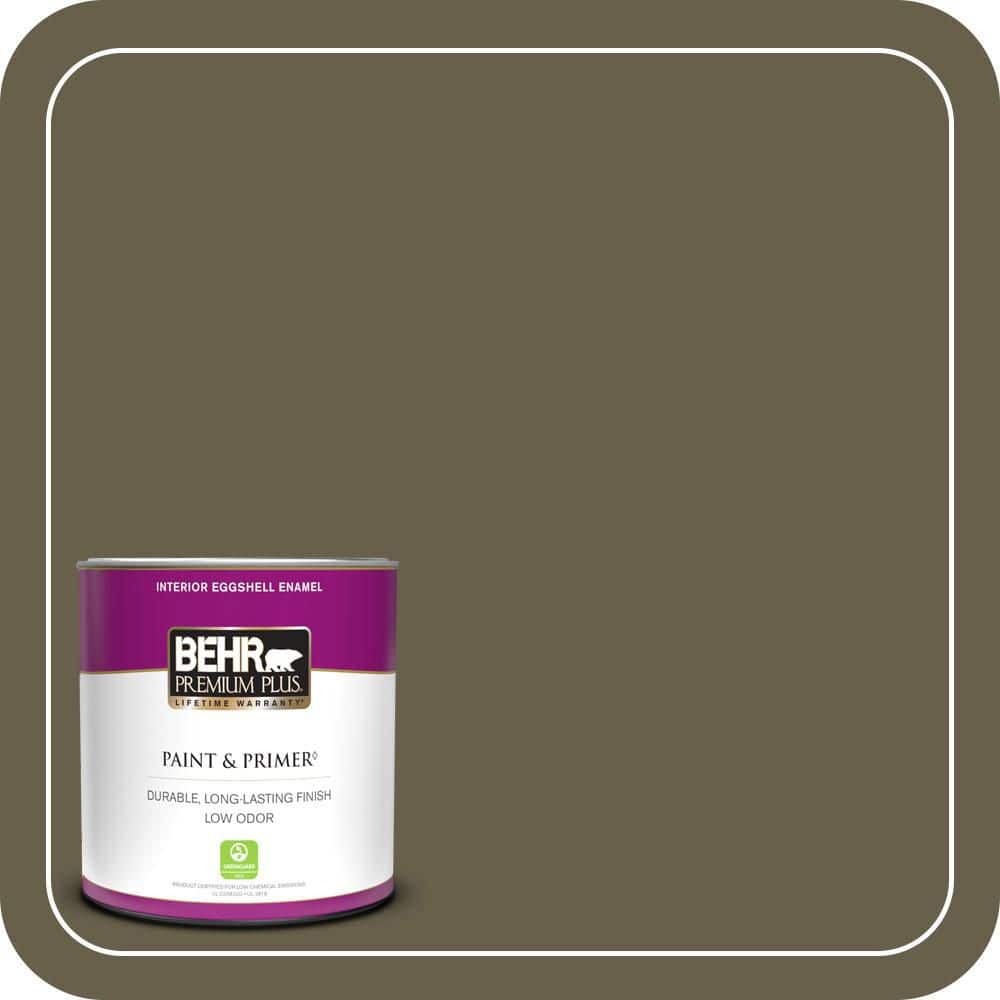 BEHR PREMIUM PLUS 1 qt. #N340-7 Kilimanjaro Eggshell Enamel Low Odor Interior Paint & Primer