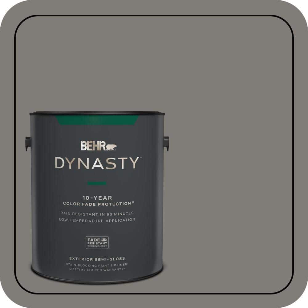 BEHR DYNASTY 1 gal. #PPU24-21 Greyhound Semi-Gloss Exterior Stain-Blocking Paint & Primer