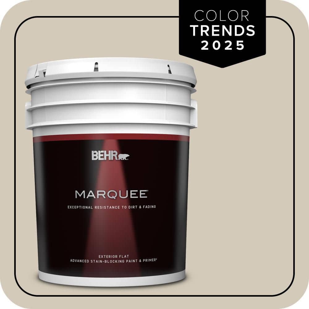 BEHR MARQUEE 5 gal. Designer Collection #DC-010 Even Better Beige Flat Exterior Paint & Primer