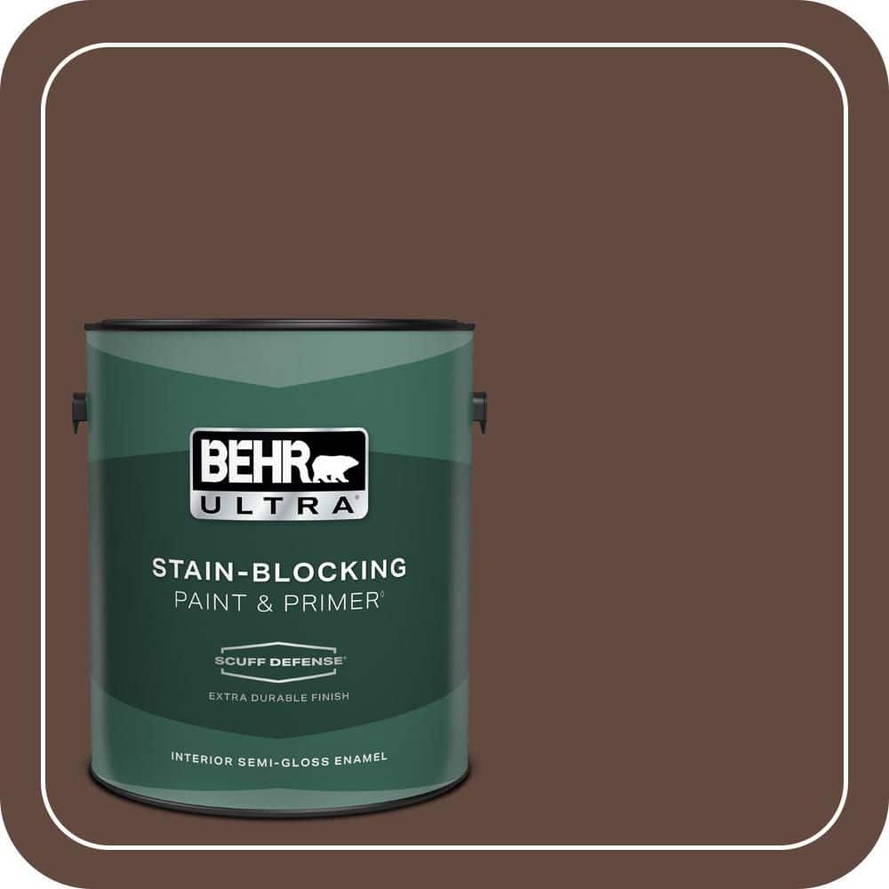 BEHR ULTRA 1 gal. #S-G-770 Wild Horse Extra Durable Semi-Gloss Enamel Interior Paint & Primer