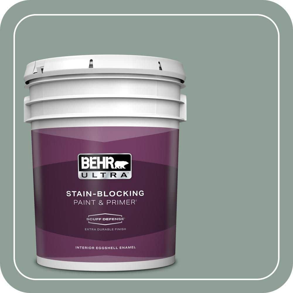 BEHR ULTRA 5 gal. #QE-44 Eucalyptus Extra Durable Eggshell Enamel Interior Paint & Primer