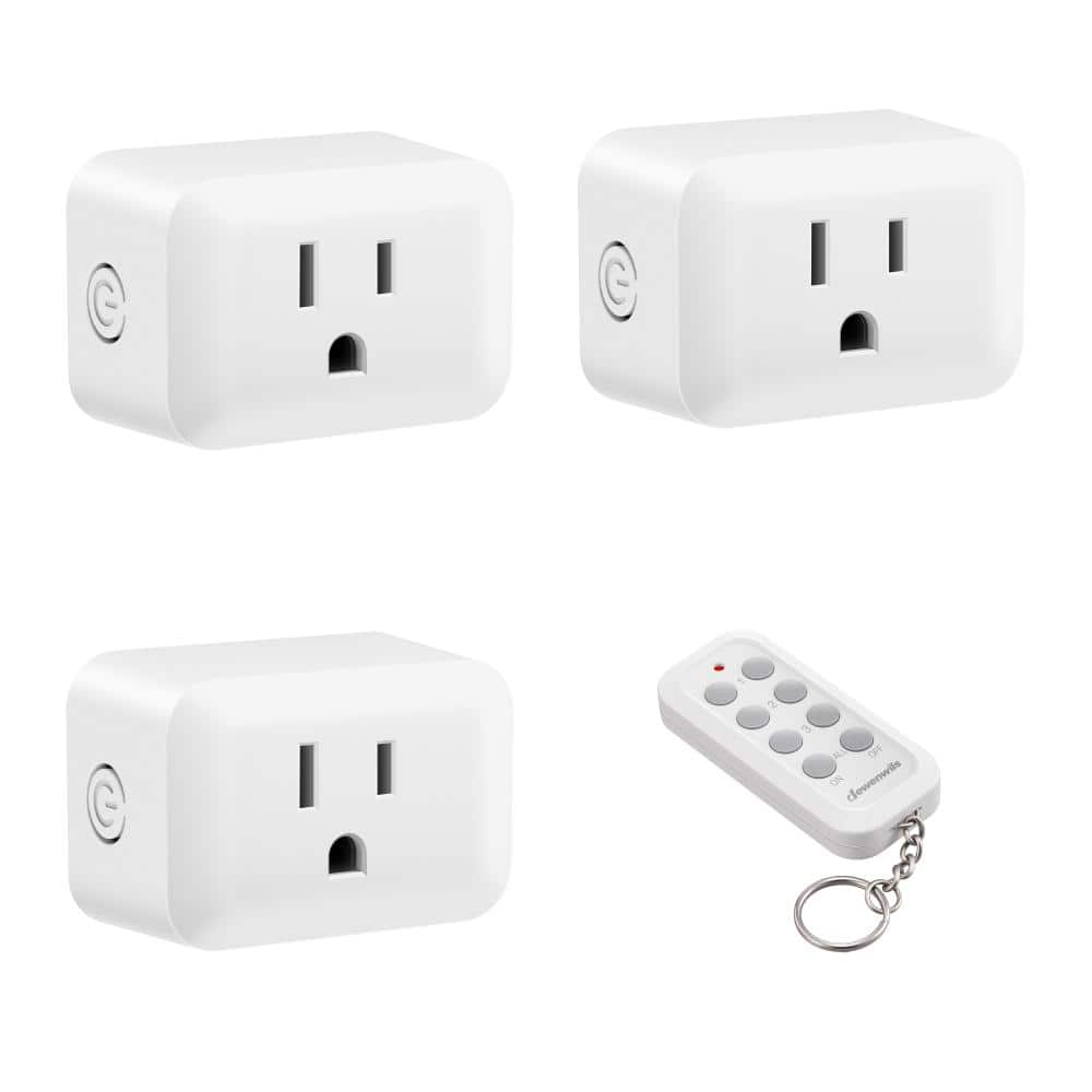 DEWENWILS Indoor Wireless Remote Control Outlet Switch Set, 1 Remote and 3 Outlets FCC listed for Appliances, Christmas Decor (1)