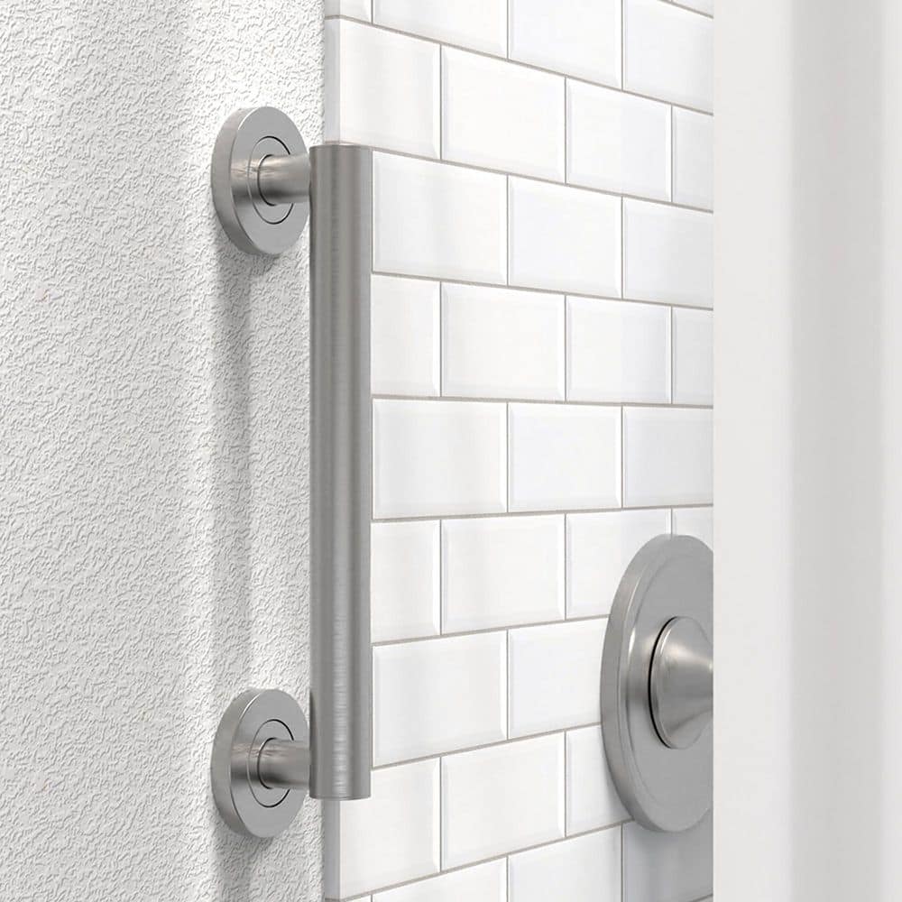 NVNOO 12 in. x 3 in. Stainless Steel Safety Grab Bar for Bath, Shower and Toilet (1-Pack) (2)