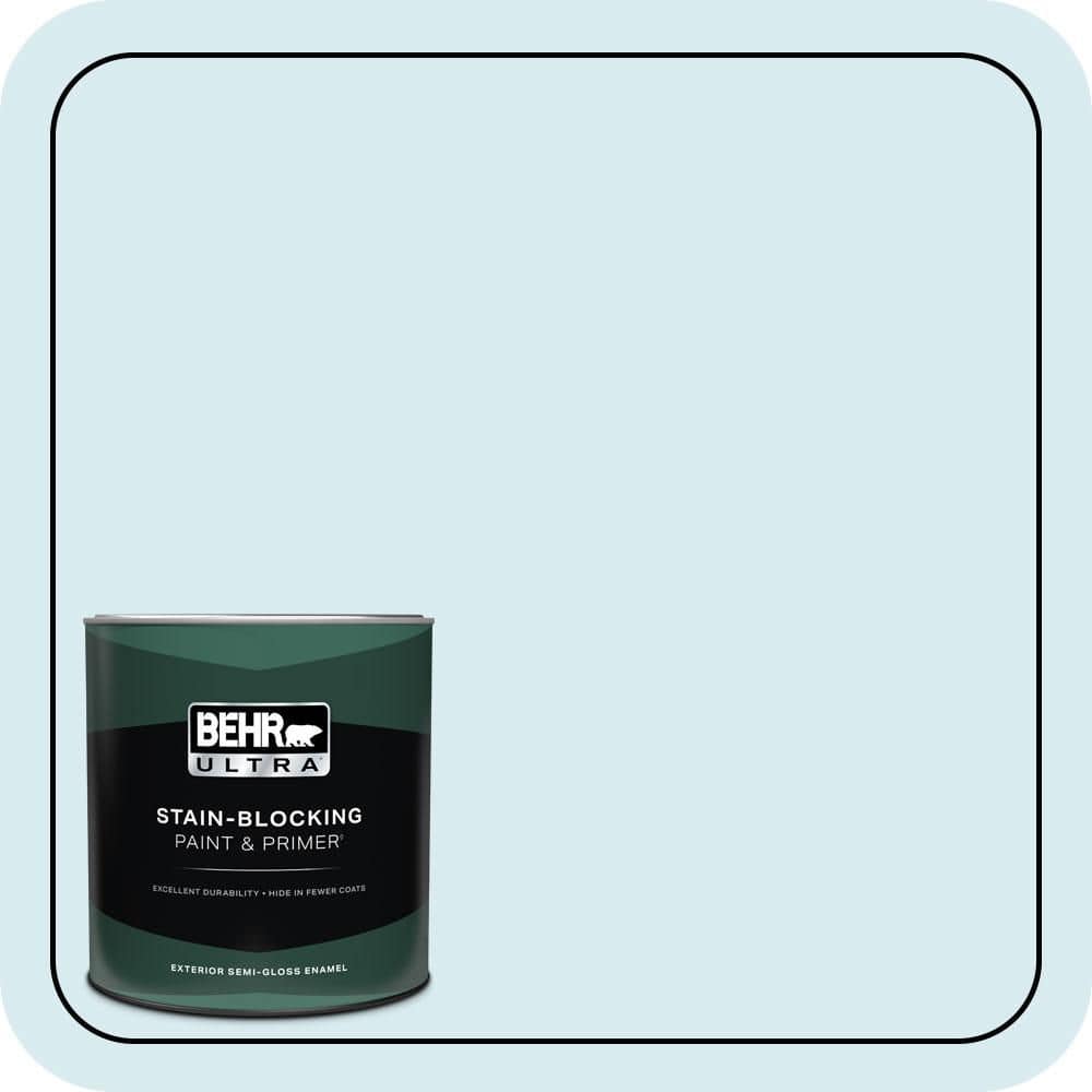 BEHR ULTRA 1 qt. #540A-1 Frost Wind Semi-Gloss Enamel Exterior Paint & Primer