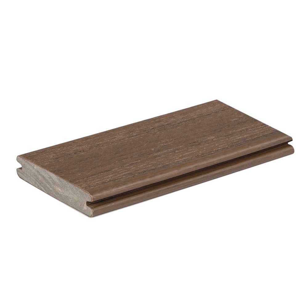 TimberTech Reserve 1 in. 6 in. 1 ft. Grooved Edge Composite Decking Board Sample