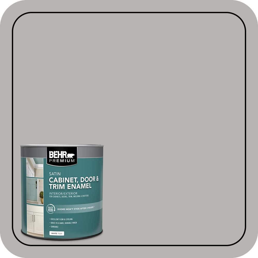 BEHR PREMIUM 1 qt. #790E-3 Porpoise Satin Enamel Interior/Exterior Cabinet, Door & Trim Paint (1)