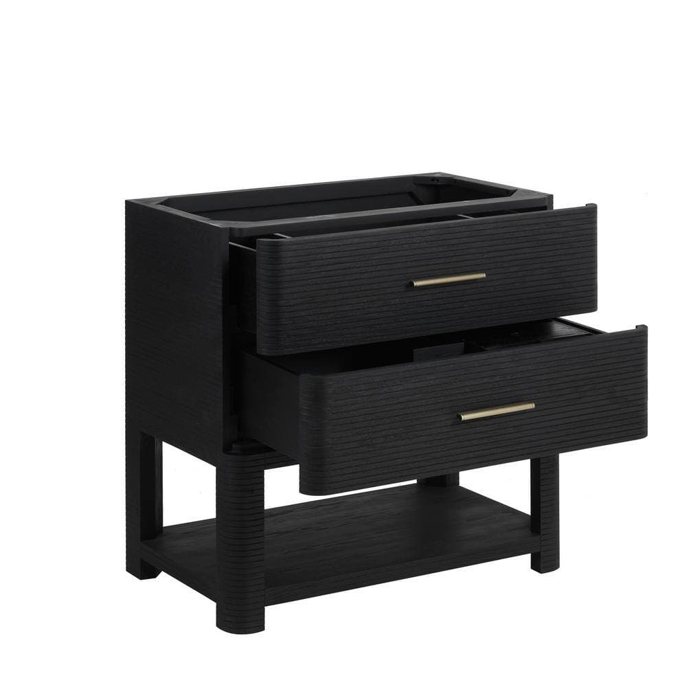James Martin Vanities Lucian 35.75 in. W 21.38 in. D 34.88 in. H Bath Vanity Cabinet Without Top (3)