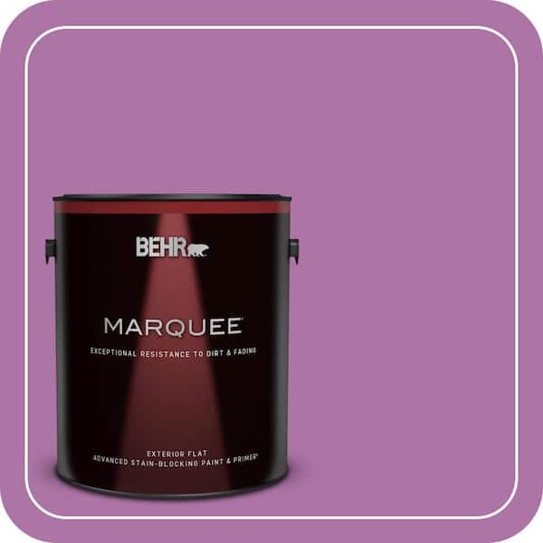 BEHR MARQUEE 1 gal. #670B-6 Orchid Kiss Flat Exterior Paint & Primer (2)