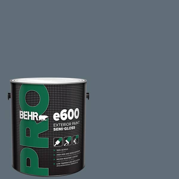 BEHR PRO 1 gal. #N480-6 NYPD Semi-Gloss Acrylic Exterior Paint (2)