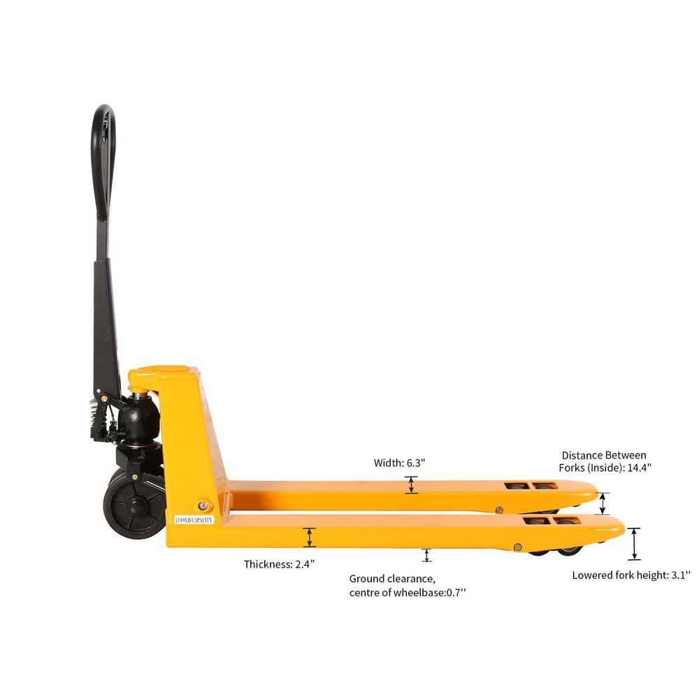 TORY CARRIER 11,000 lbs. Load Capacity Heavy Duty Manual Pallet Truck Jack with 48x27 in. Fork Size (3)