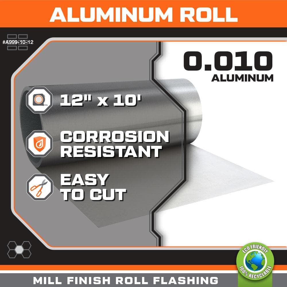 Gibraltar Building Products 12 in. x 10 ft. Economy Aluminum Roll Valley Flashing (2)