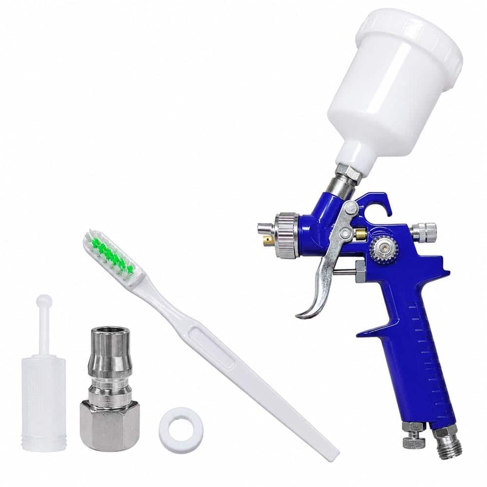 Unbranded Mini HVLP Touch Up Spray Gun 0.8 mm Nozzle 125 cc Cup Gravity Feed Air Paint Sprayer for Auto Furniture